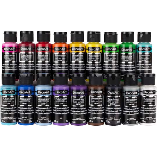 Americana® 18 Color Multi-Surface Satin Acrylic Paint Set